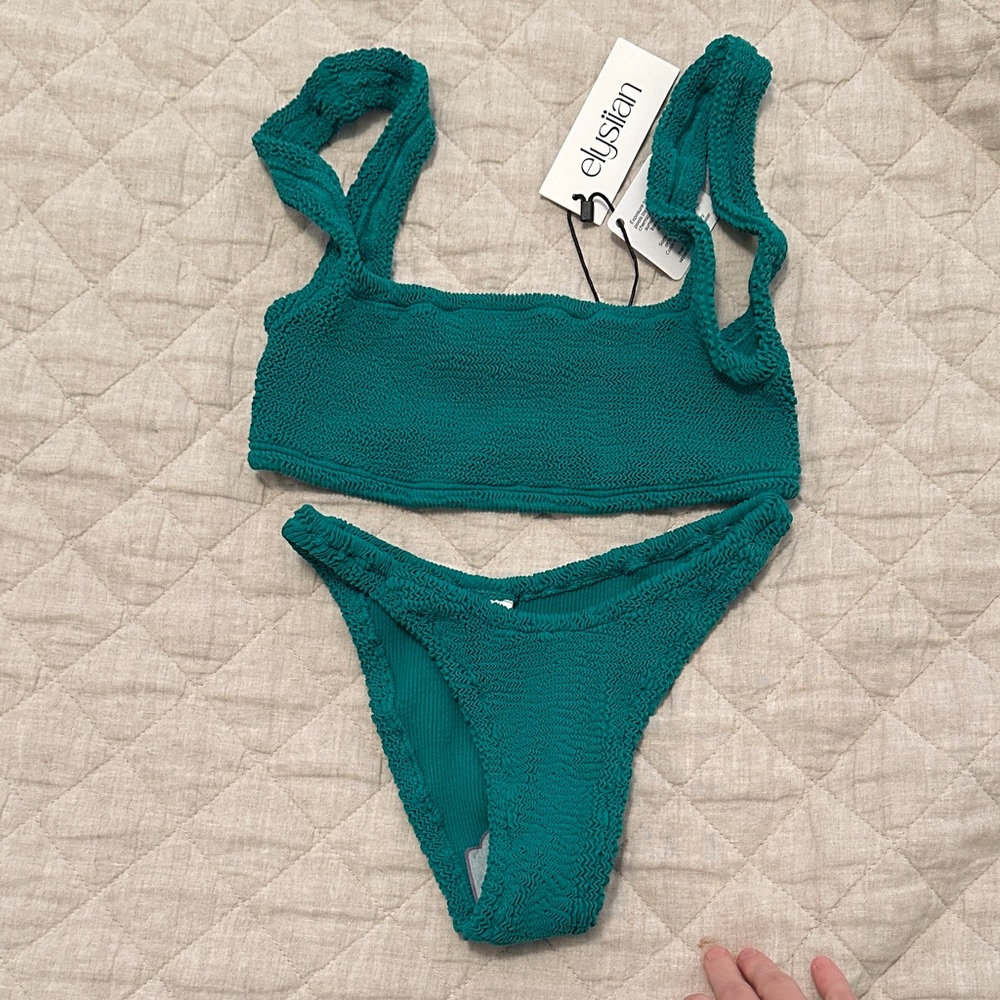 Elysiian balboa cheeky Evergreen Bikini Set